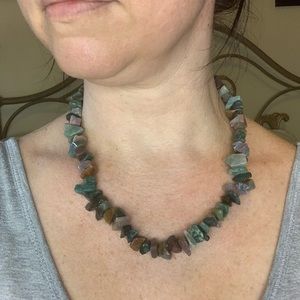 Multi-color stone necklace